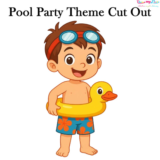 Pool Party Theme Birthday Party Cutout