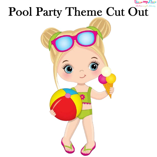 Pool Party Theme Birthday Party Cutout