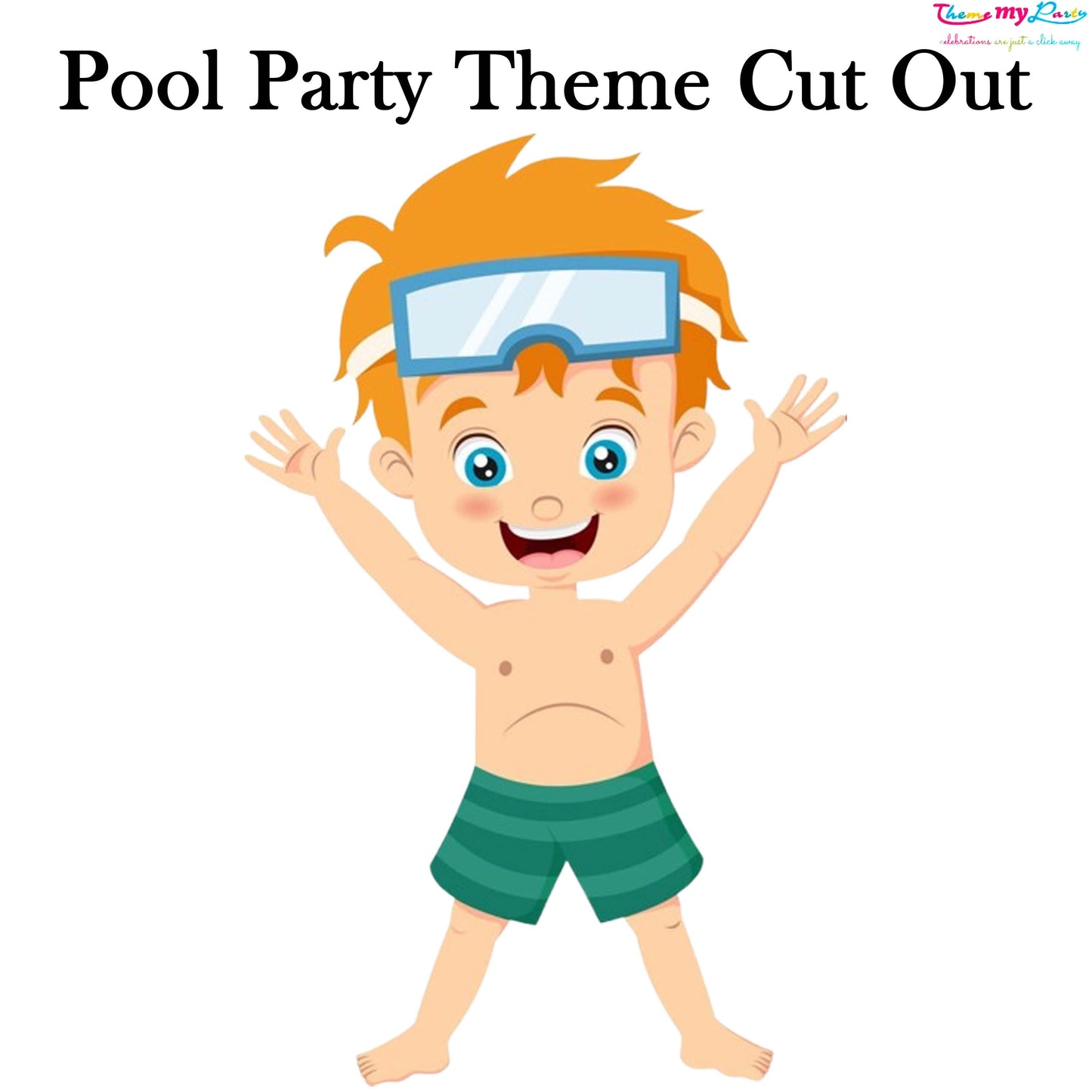 Pool Party Theme Birthday Party Cutout