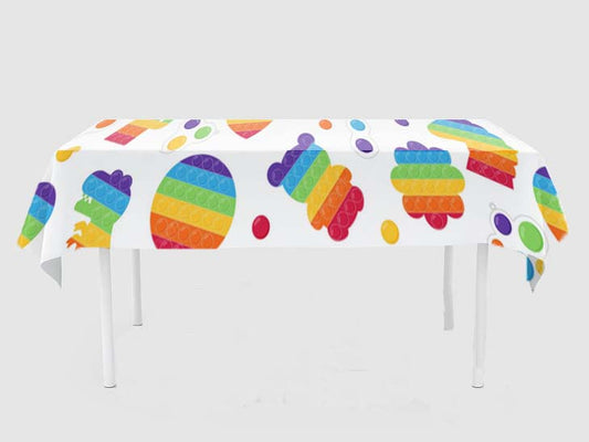 Pop It Theme Birthday Cake Table Cover