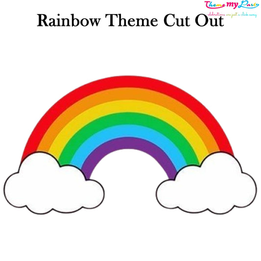 Rainbow Theme Birthday Party Cutout