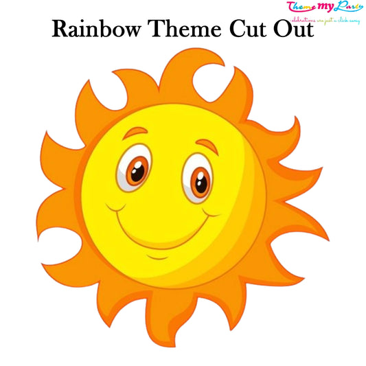 Rainbow Theme Birthday Party Cutout