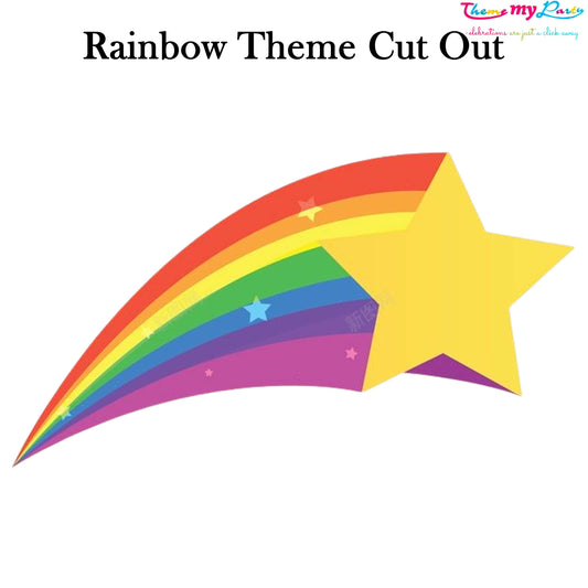 Rainbow Theme Birthday Party Cutout