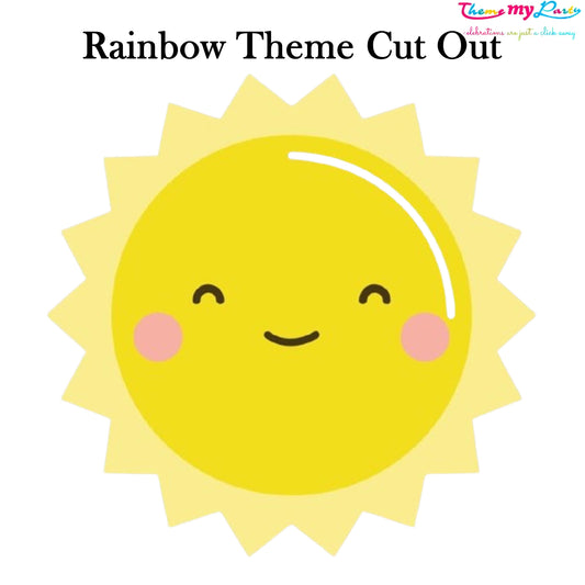 Rainbow Theme Birthday Party Cutout