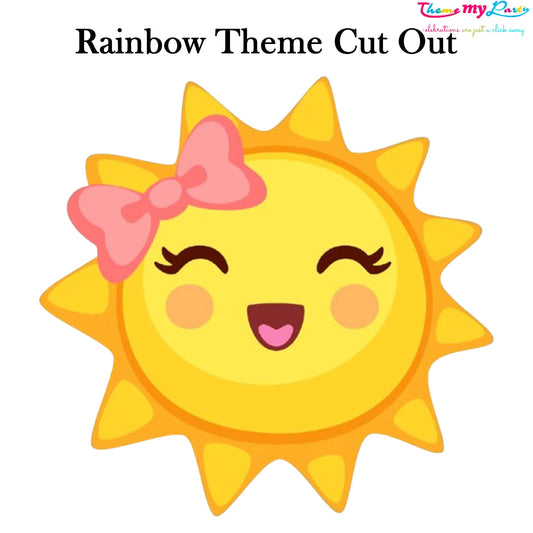Rainbow Theme Birthday Party Cutout