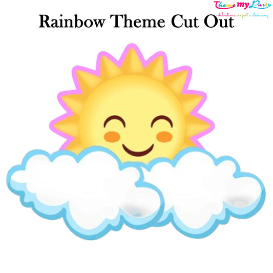 Rainbow Theme Birthday Party Cutout