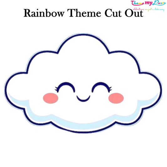 Rainbow Theme Birthday Party Cutout