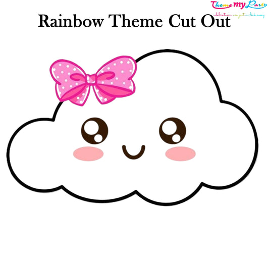 Rainbow Theme Birthday Party Cutout