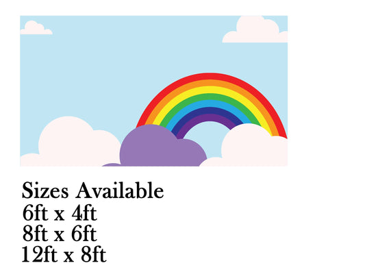 Rainbow Theme Birthday Cake Table Cover