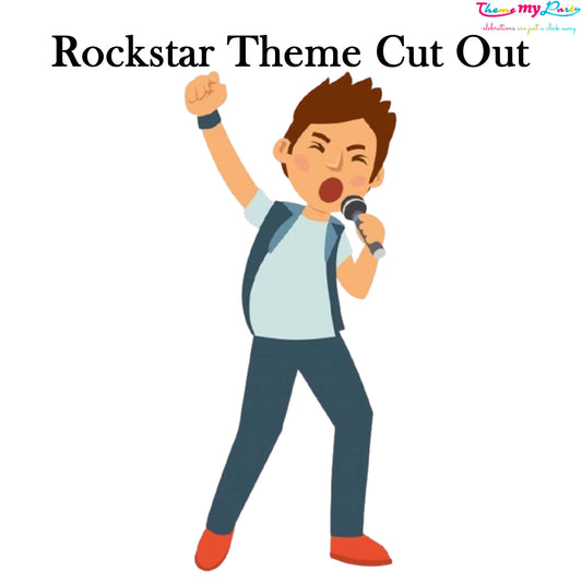 Rockstar Theme Birthday Party Cutout