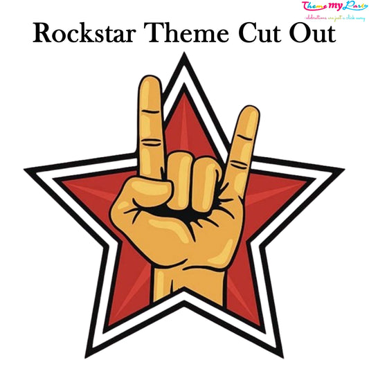 Rockstar Theme Birthday Party Cutout
