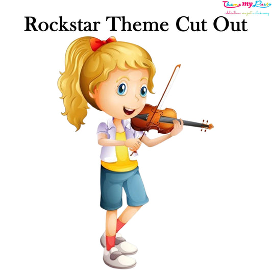 Rockstar Theme Birthday Party Cutout
