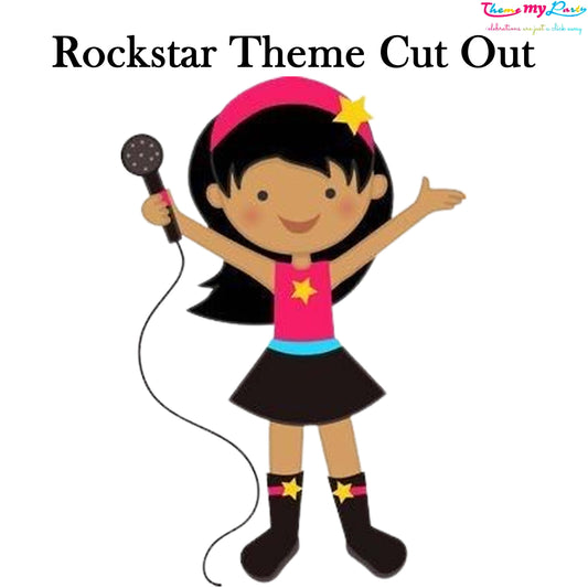 Rockstar Theme Birthday Party Cutout