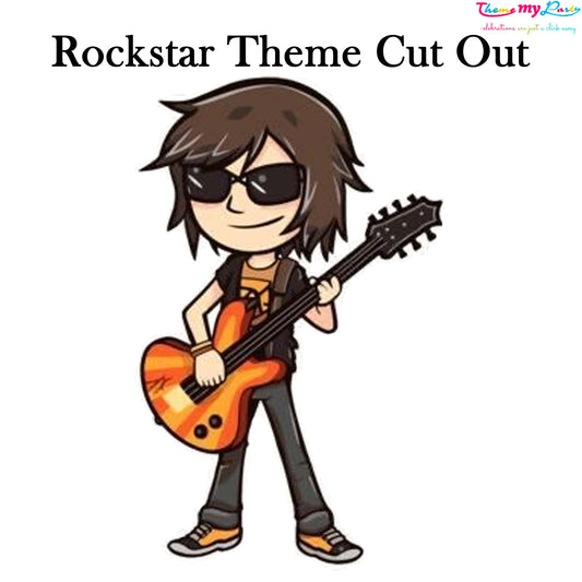 Rockstar Theme Birthday Party Cutout
