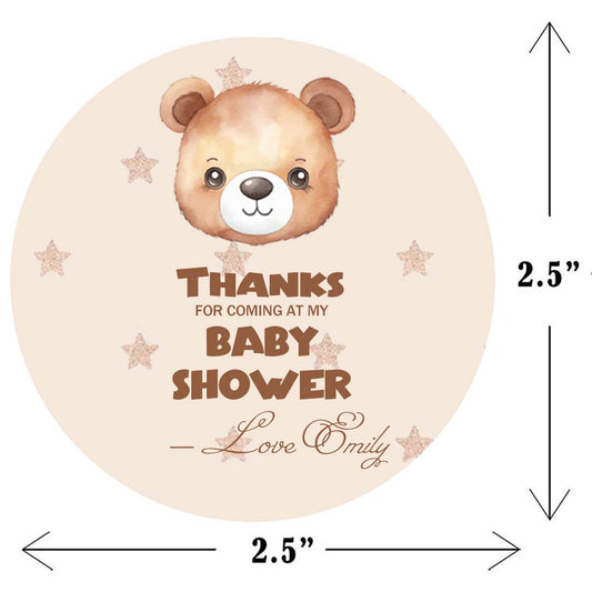 We Can Bearly Wait Baby Shower Party Decoration Thank You Tags