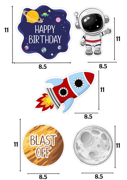 Space Theme Birthday Party Cutouts
