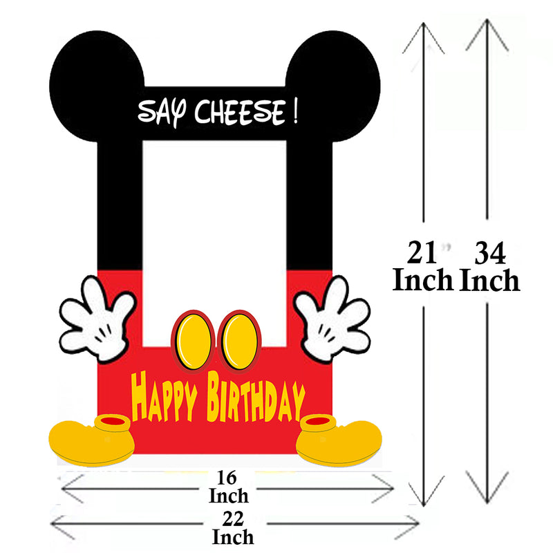 Mickey Mouse Theme Birthday Party Selfie Photo Booth Frame