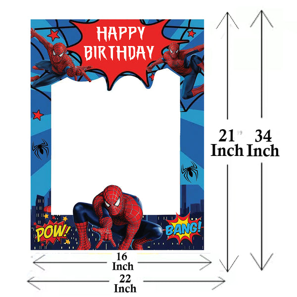 Spiderman Theme Birthday Party Selfie Photo Booth Frame