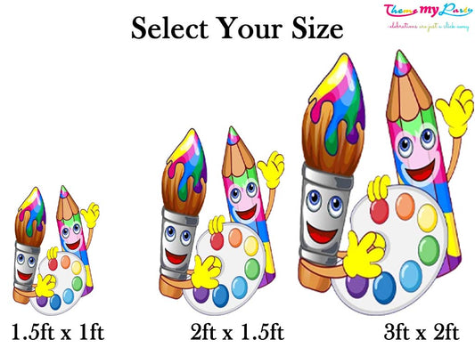 Art & Paint Theme Birthday Party Cutout