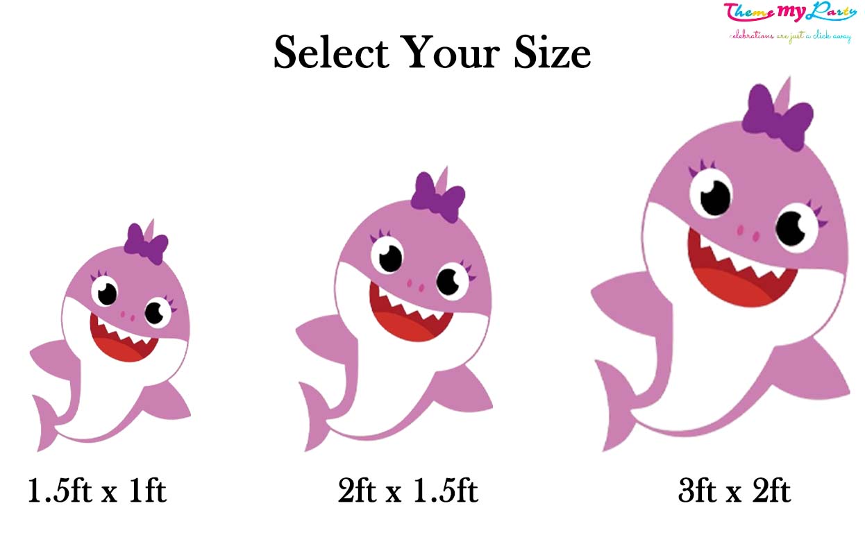 Baby Shark Theme Birthday Party Cutout