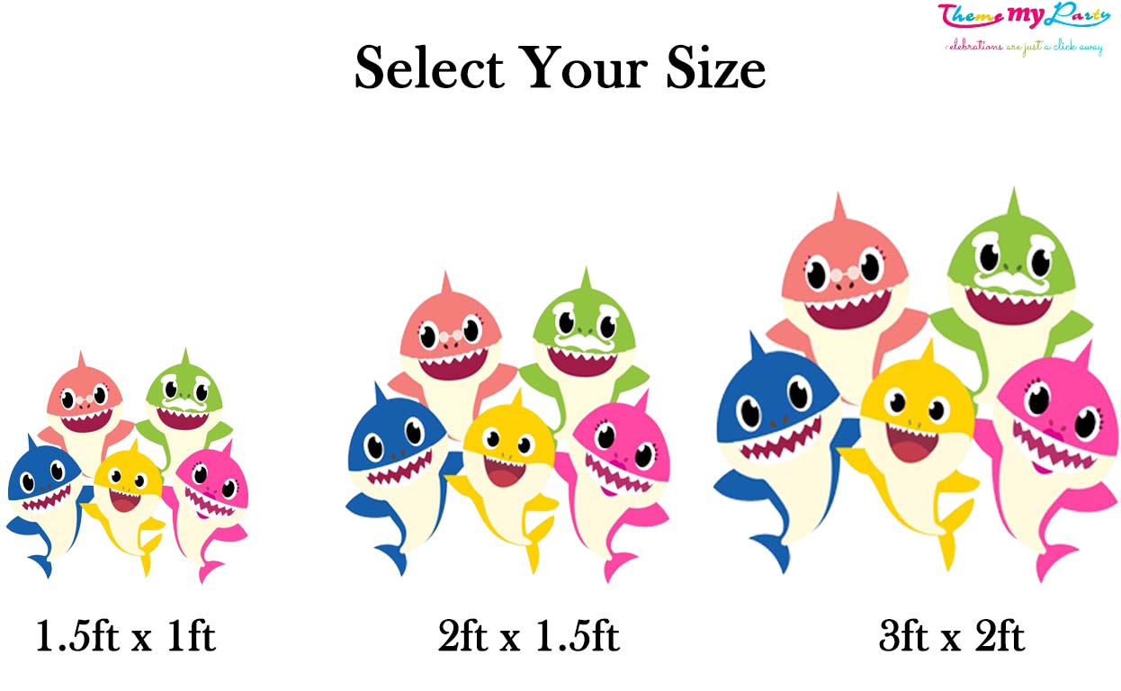 Baby Shark Theme Birthday Party Cutout