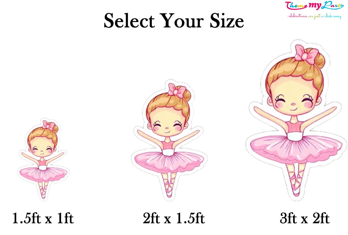 Ballerina Theme Birthday Party Cutout