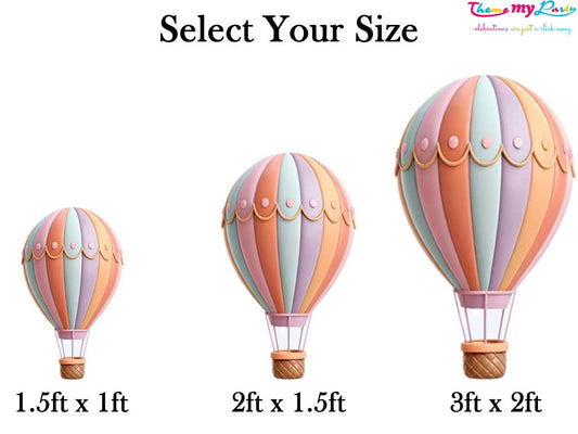 Hot Air Theme Birthday Party Cutout