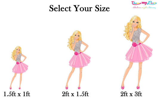 Barbie Theme Birthday Party Cutout