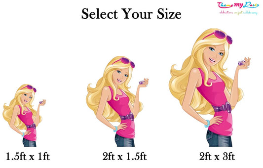 Barbie Theme Birthday Party Cutout
