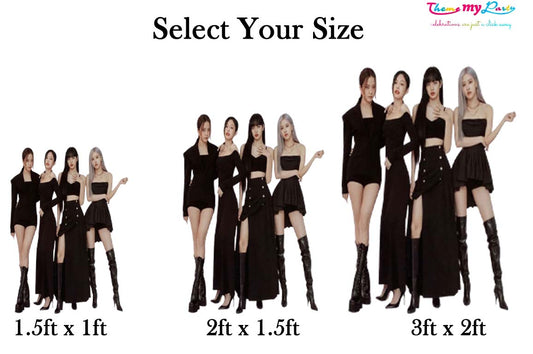 Black Pink Theme Birthday Party Cutout