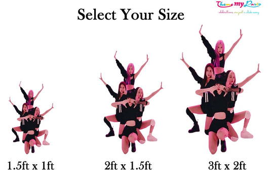 Black Pink Theme Birthday Party Cutout