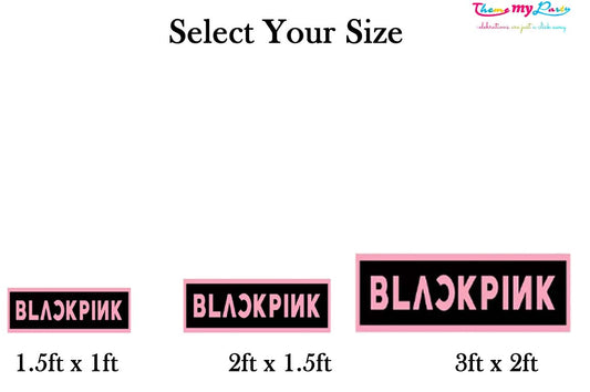Black Pink Theme Birthday Party Cutout
