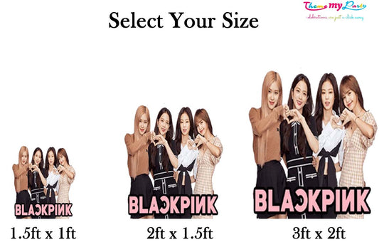 Black Pink Theme Birthday Party Cutout