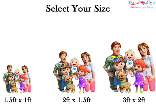 Cocomelon Theme Birthday Party Cutout