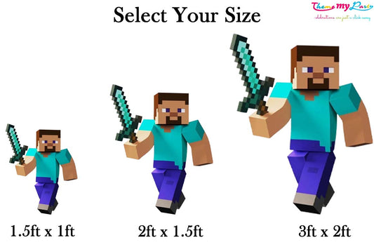 Minecraft Theme Birthday Party Cutout