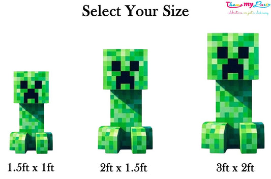 Minecraft Theme Birthday Party Cutout