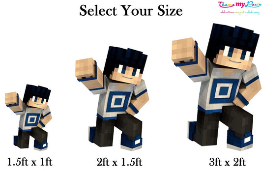 Minecraft Theme Birthday Party Cutout