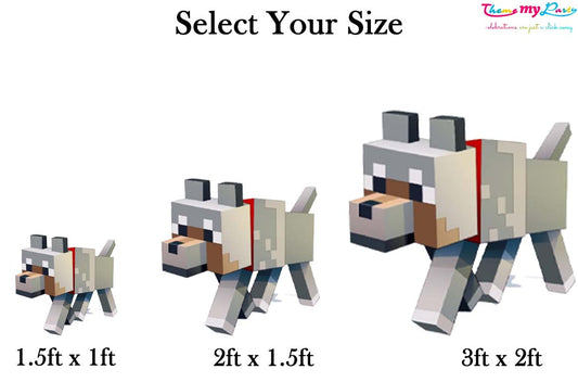 Minecraft Theme Birthday Party Cutout