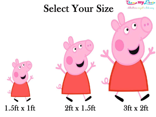 Peppa Pig Theme Birthday Party Cutout