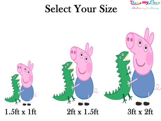 Peppa Pig Theme Birthday Party Cutout