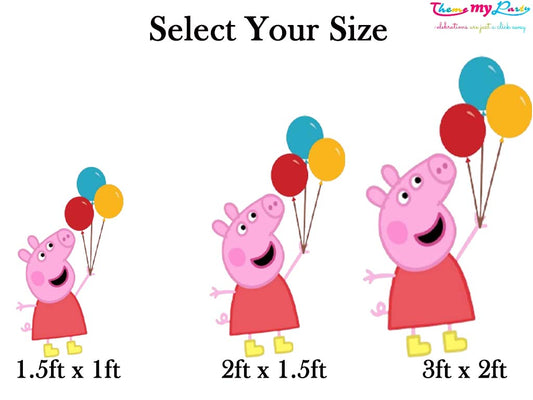 Peppa Pig Theme Birthday Party Cutout