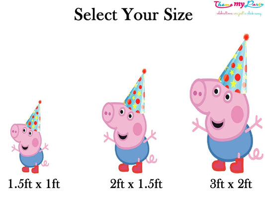 Peppa Pig Theme Birthday Party Cutout