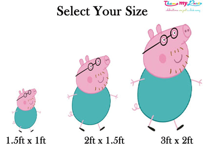 Peppa Pig Theme Birthday Party Cutout