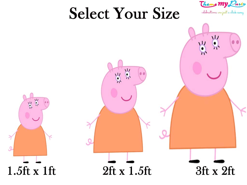 Peppa Pig Theme Birthday Party Cutout