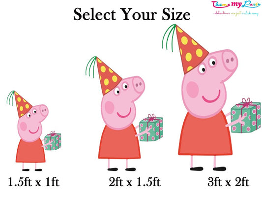 Peppa Pig Theme Birthday Party Cutout