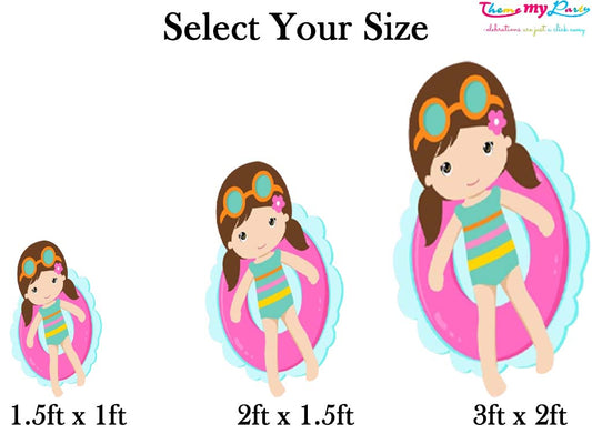 Pool Party Theme Birthday Party Cutout