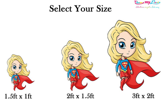 Super Girl Theme Birthday Party Cutout