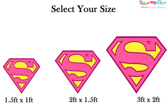 Super Girl Theme Birthday Party Cutout