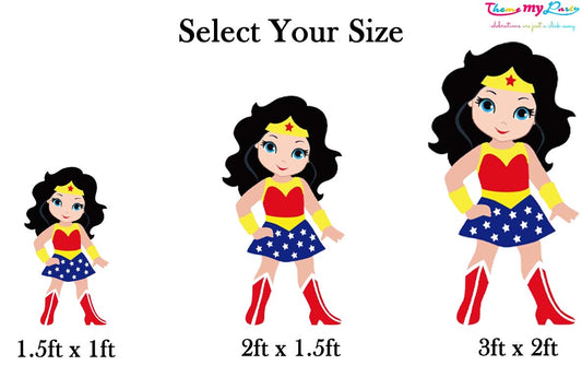 Super Girl Theme Birthday Party Cutout