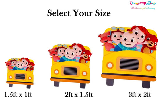Wheel On The Bus Theme Birthday Party Cutout